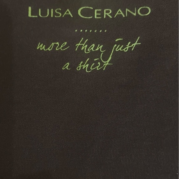 Luisa Cerano scoop neck long sleeve olive top tunic length size 8 - Picture 8 of 9